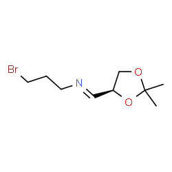 ChemSpider 2D Image | (E)-N-(3-Bromopropyl)-1-[(4S)-2,2-dimethyl-1,3-dioxolan-4-yl]methanimine | C9H16BrNO2