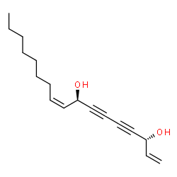 ChemSpider 2D Image | (3R,8R,9Z)-1,9-Heptadecadiene-4,6-diyne-3,8-diol | C17H24O2