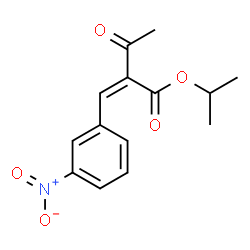 ChemSpider 2D Image | Isopropyl (2Z)-2-(3-nitrobenzylidene)-3-oxobutanoate | C14H15NO5