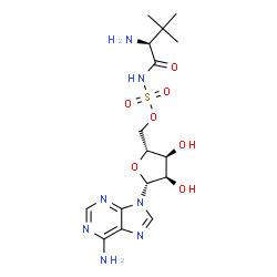 ChemSpider 2D Image | 5'-O-[(3-Methyl-L-valyl)sulfamoyl]adenosine | C16H25N7O7S