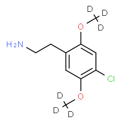 ChemSpider 2D Image | 2-{4-Chloro-2,5-bis[(~2~H_3_)methyloxy]phenyl}ethanamine | C10H8D6ClNO2