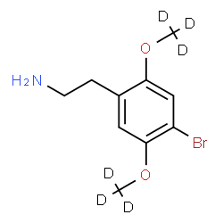 ChemSpider 2D Image | 2-{4-Bromo-2,5-bis[(~2~H_3_)methyloxy]phenyl}ethanamine | C10H8D6BrNO2