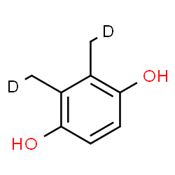 ChemSpider 2D Image | 2,3-Bis[(~2~H_1_)methyl]-1,4-benzenediol | C8H8D2O2