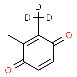 ChemSpider 2D Image | 2-Methyl-3-(~2~H_3_)methyl-1,4-benzoquinone | C8H5D3O2