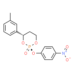 ChemSpider 2D Image | (2R,4S)-4-(3-Methylphenyl)-2-(4-nitrophenoxy)-1,3,2-dioxaphosphinane 2-oxide | C16H16NO6P