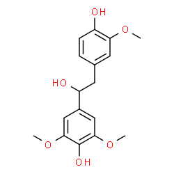 ChemSpider 2D Image | 4-[1-Hydroxy-2-(4-hydroxy-3-methoxyphenyl)ethyl]-2,6-dimethoxyphenol | C17H20O6