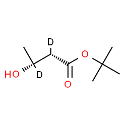 ChemSpider 2D Image | 2-Methyl-2-propanyl (2S,3R)-3-hydroxy(2,3-~2~H_2_)butanoate | C8H14D2O3