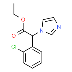 ChemSpider 2D Image | Ethyl (2-chlorophenyl)(1H-imidazol-1-yl)acetate | C13H13ClN2O2