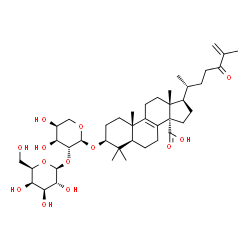 ChemSpider 2D Image | (3beta)-3-{[2-O-(beta-D-Galactopyranosyl)-alpha-L-arabinopyranosyl]oxy}-24-oxolanosta-8,25-dien-30-oic acid | C41H64O13