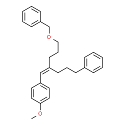 ChemSpider 2D Image | 1-[(1E)-5-(Benzyloxy)-2-(3-phenylpropyl)-1-penten-1-yl]-4-methoxybenzene | C28H32O2