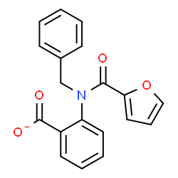 ChemSpider 2D Image | 2-[Benzyl(2-furoyl)amino]benzoate | C19H14NO4