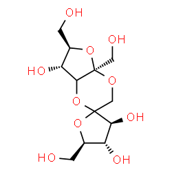 ChemSpider 2D Image | (3S,4S,4a'R,5R,6'R,7'R)-4a',5,6'-Tris(hydroxymethyl)hexahydro-3H-spiro[furan-2,2'-furo[2,3-b][1,4]dioxine]-3,4,7'-triol | C12H20O10