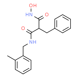 ChemSpider 2D Image | 2-Benzyl-N-hydroxy-N'-(2-methylbenzyl)malonamide | C18H20N2O3