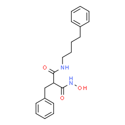 ChemSpider 2D Image | 2-Benzyl-N-hydroxy-N'-(4-phenylbutyl)malonamide | C20H24N2O3
