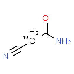ChemSpider 2D Image | 2-Cyano(2-~13~C)acetamide | C213CH4N2O