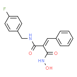 ChemSpider 2D Image | (2Z)-2-Benzylidene-N-(4-fluorobenzyl)-N'-hydroxymalonamide | C17H15FN2O3