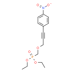 ChemSpider 2D Image | Diethyl ({[3-(4-nitrophenyl)-2-propyn-1-yl]oxy}methyl)phosphonate | C14H18NO6P