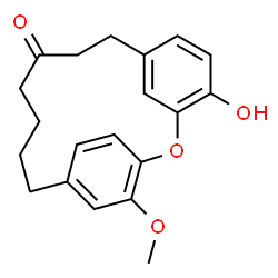 ChemSpider 2D Image | 4-Hydroxy-17-methoxy-2-oxatricyclo[13.2.2.1~3,7~]icosa-1(17),3(20),4,6,15,18-hexaen-10-one | C20H22O4
