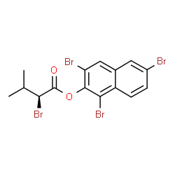 ChemSpider 2D Image | 1,3,6-Tribromo-2-naphthyl (2S)-2-bromo-3-methylbutanoate | C15H12Br4O2