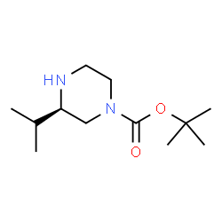 ChemSpider 2D Image | tert-butyl (R)-3-isopropylpiperazine-1-carboxylate | C12H24N2O2
