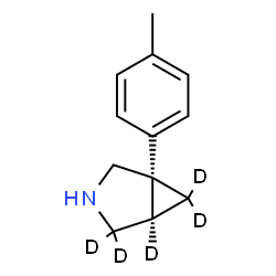 ChemSpider 2D Image | (1S,5R)-1-(4-Methylphenyl)(4,4,5,6,6-~2~H_5_)-3-azabicyclo[3.1.0]hexane | C12H10D5N