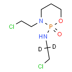 ChemSpider 2D Image | 3-(2-Chloroethyl)-N-[2-chloro(1,1-~2~H_2_)ethyl]-1,3,2-oxazaphosphinan-2-amine 2-oxide | C7H13D2Cl2N2O2P