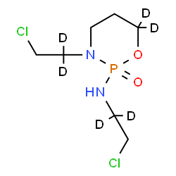 ChemSpider 2D Image | N,3-Bis[2-chloro(1,1-~2~H_2_)ethyl](6,6-~2~H_2_)-1,3,2-oxazaphosphinan-2-amine 2-oxide | C7H9D6Cl2N2O2P
