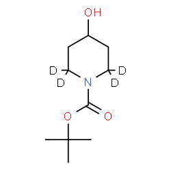 ChemSpider 2D Image | 2-Methyl-2-propanyl 4-hydroxy-1-(2,2,6,6-~2~H_4_)piperidinecarboxylate | C10H15D4NO3