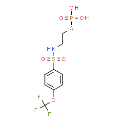 ChemSpider 2D Image | 2-({[4-(Trifluoromethoxy)phenyl]sulfonyl}amino)ethyl dihydrogen phosphate | C9H11F3NO7PS