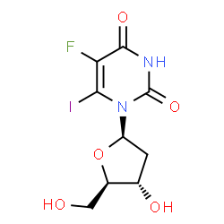 ChemSpider 2D Image | 2'-Deoxy-5-fluoro-6-iodouridine | C9H10FIN2O5