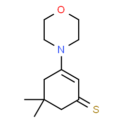 ChemSpider 2D Image | 5,5-Dimethyl-3-(4-morpholinyl)-2-cyclohexene-1-thione | C12H19NOS