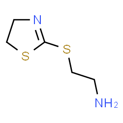 ChemSpider 2D Image | 2-(4,5-Dihydro-1,3-thiazol-2-ylsulfanyl)ethanamine | C5H10N2S2