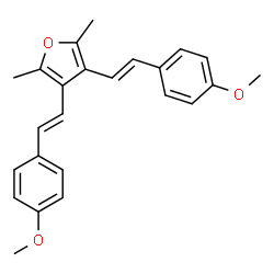 ChemSpider 2D Image | 3,4-Bis[(E)-2-(4-methoxyphenyl)vinyl]-2,5-dimethylfuran | C24H24O3