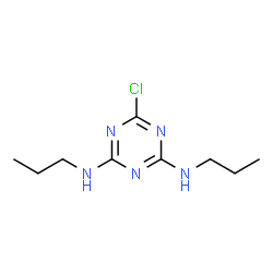 ChemSpider 2D Image | 6-Chloro-N,N'-dipropyl-1,3,5-triazine-2,4-diamine | C9H16ClN5