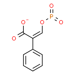 ChemSpider 2D Image | (2Z)-3-{[Oxido(oxo)phosphoranyl]oxy}-2-phenylacrylate | C9H6O5P
