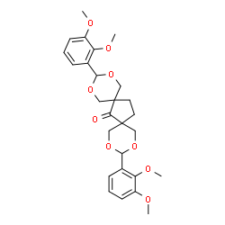 ChemSpider 2D Image | 3,11-Bis(2,3-dimethoxyphenyl)-2,4,10,12-tetraoxadispiro[5.1.5.2]pentadecan-7-one | C27H32O9