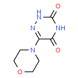 ChemSpider 2D Image | 6-(4-Morpholinyl)-1,2,4-triazine-3,5(2H,4H)-dione | C7H10N4O3