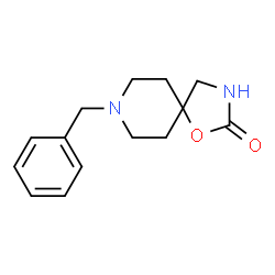 ChemSpider 2D Image | 8-Benzyl-1-oxa-3,8-diazaspiro[4.5]decan-2-one | C14H18N2O2