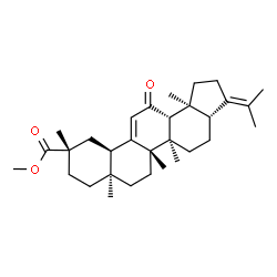 ChemSpider 2D Image | Methyl (3aR,5aR,5bS,7aS,10S,11aR,13aR,13bS)-3-isopropylidene-5a,5b,7a,10,13b-pentamethyl-13-oxo-2,3,3a,4,5,5a,5b,6,7,7a,8,9,10,11,11a,13,13a,13b-octadecahydro-1H-cyclopenta[a]chrysene-10-carboxylate | C31H46O3