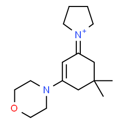 ChemSpider 2D Image | 1-[5,5-Dimethyl-3-(4-morpholinyl)-2-cyclohexen-1-ylidene]pyrrolidinium | C16H27N2O