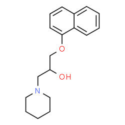 ChemSpider 2D Image | 1-(1-Naphthyloxy)-3-(1-piperidinyl)-2-propanol | C18H23NO2