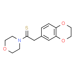 ChemSpider 2D Image | 2-(2,3-Dihydro-1,4-benzodioxin-6-yl)-1-(4-morpholinyl)ethanethione | C14H17NO3S