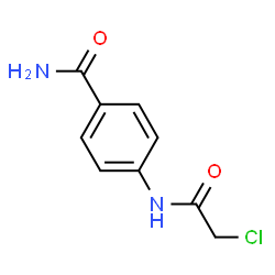 ChemSpider 2D Image | 4-(2-Chloroacetamido)benzamide | C9H9ClN2O2