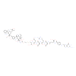 ChemSpider 2D Image | L-Alanine, N-[4-[[(2-amino-3,4-dihydro-4-oxo-6-pteridinyl)methyl]amino]benzoyl]-L-gamma-glutamyl-L-alpha-aspartyl-L-arginyl-L-alpha-aspartyl-L-alpha-aspartyl-3-[[2-[[[2-[[(2beta,3beta,4beta,5alpha,12b
eta,19alpha)-6,7-didehydro-15-[(5S,7S,9S)-5-ethyl-1,4,5,6,7,8,9,10-octahydro-5-hydroxy-9-(methoxycarbonyl)-2H-3,7-methanoazacycloundecino[5,4-b]indol-9-yl]-3,4-dihydroxy-16-methoxy-1-methylaspidosperm
idin-3-yl]carbonyl]hydrazinyl]carbonyl]oxy]ethyl]dithio]- | C86H109N21O26S2