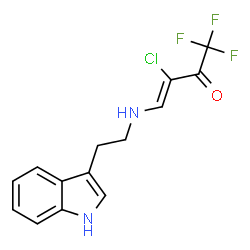 ChemSpider 2D Image | (3Z)-3-Chloro-1,1,1-trifluoro-4-{[2-(1H-indol-3-yl)ethyl]amino}-3-buten-2-one | C14H12ClF3N2O