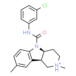 ChemSpider 2D Image | (4aS,9bR)-5-[(3-Chlorophenyl)carbamoyl]-2,8-dimethyl-2,3,4,4a,5,9b-hexahydro-1H-pyrido[4,3-b]indol-2-ium | C20H23ClN3O