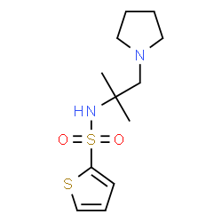 ChemSpider 2D Image | N-[2-Methyl-1-(1-pyrrolidinyl)-2-propanyl]-2-thiophenesulfonamide | C12H20N2O2S2