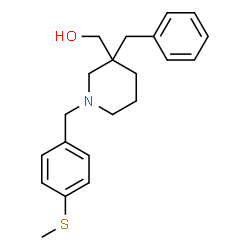 ChemSpider 2D Image | {3-Benzyl-1-[4-(methylsulfanyl)benzyl]-3-piperidinyl}methanol | C21H27NOS