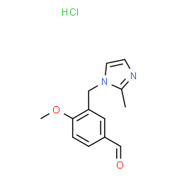 ChemSpider 2D Image | 4-METHOXY-3-[(2-METHYLIMIDAZOL-1-YL)METHYL]BENZALDEHYDE HYDROCHLORIDE | C13H15ClN2O2