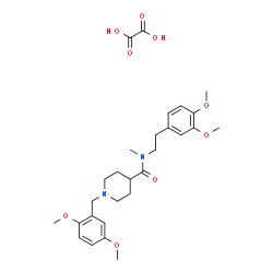 ChemSpider 2D Image | 1-(2,5-Dimethoxybenzyl)-N-[2-(3,4-dimethoxyphenyl)ethyl]-N-methyl-4-piperidinecarboxamide ethanedioate (1:1) | C28H38N2O9